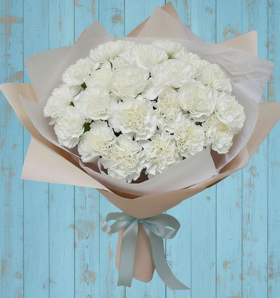 Букет цветов из: Гвоздики в Бугры Ленинградская область