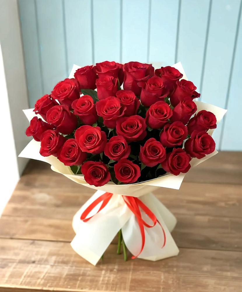 Букет 29 Красных роз в Бугры Ленинградская область