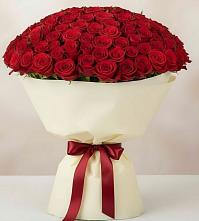 Букет 101 Красная роза Милано в Бугры Ленинградская область