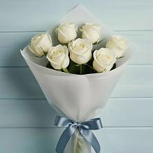 Букет 7 Белых роз Эдлесс Лав #REPLACE_PRED# Бугры Ленинградская область