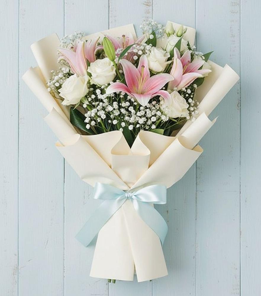 Букет цветов из: Лилии в Бугры Ленинградская область