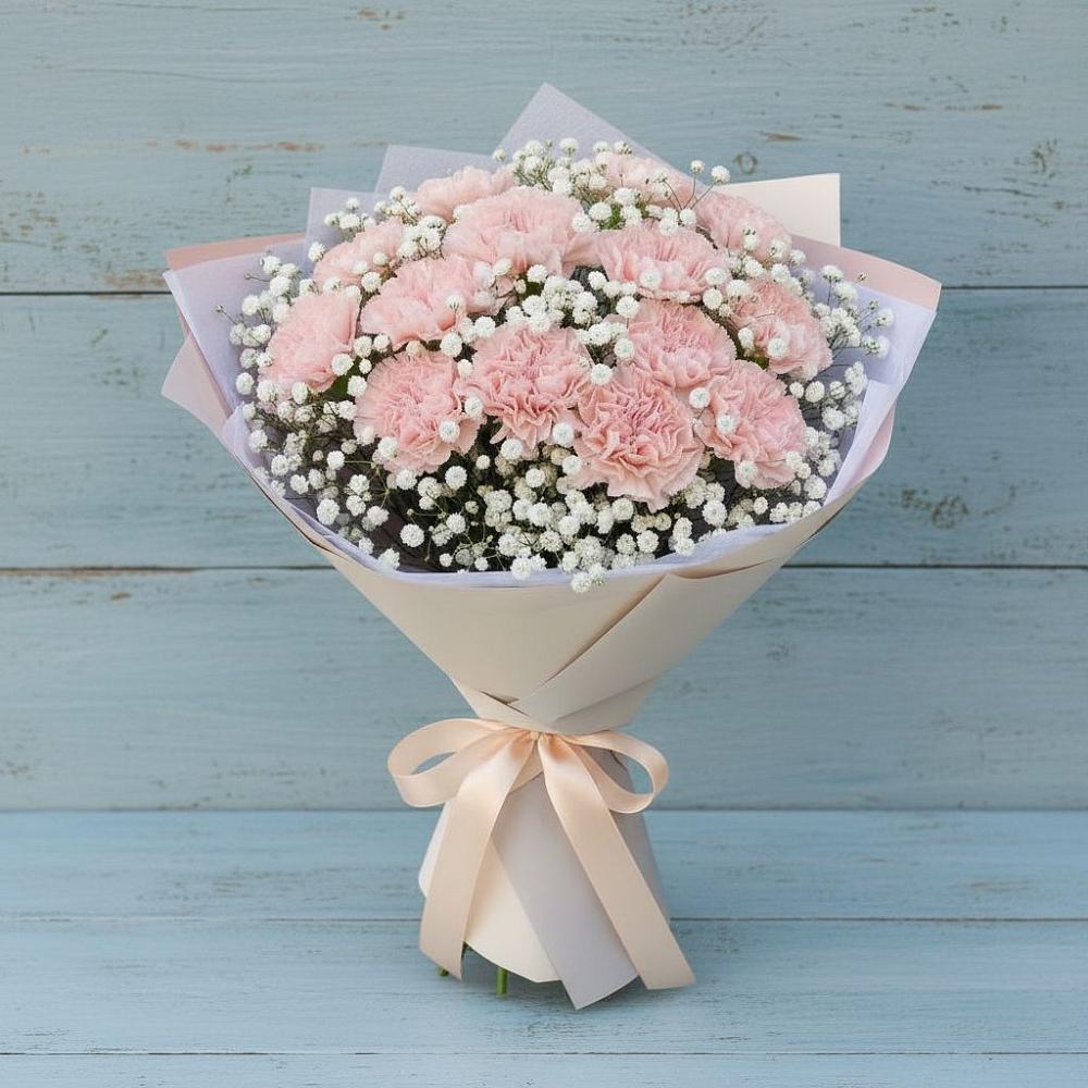 Букет цветов из: Гвоздики в Бугры Ленинградская область