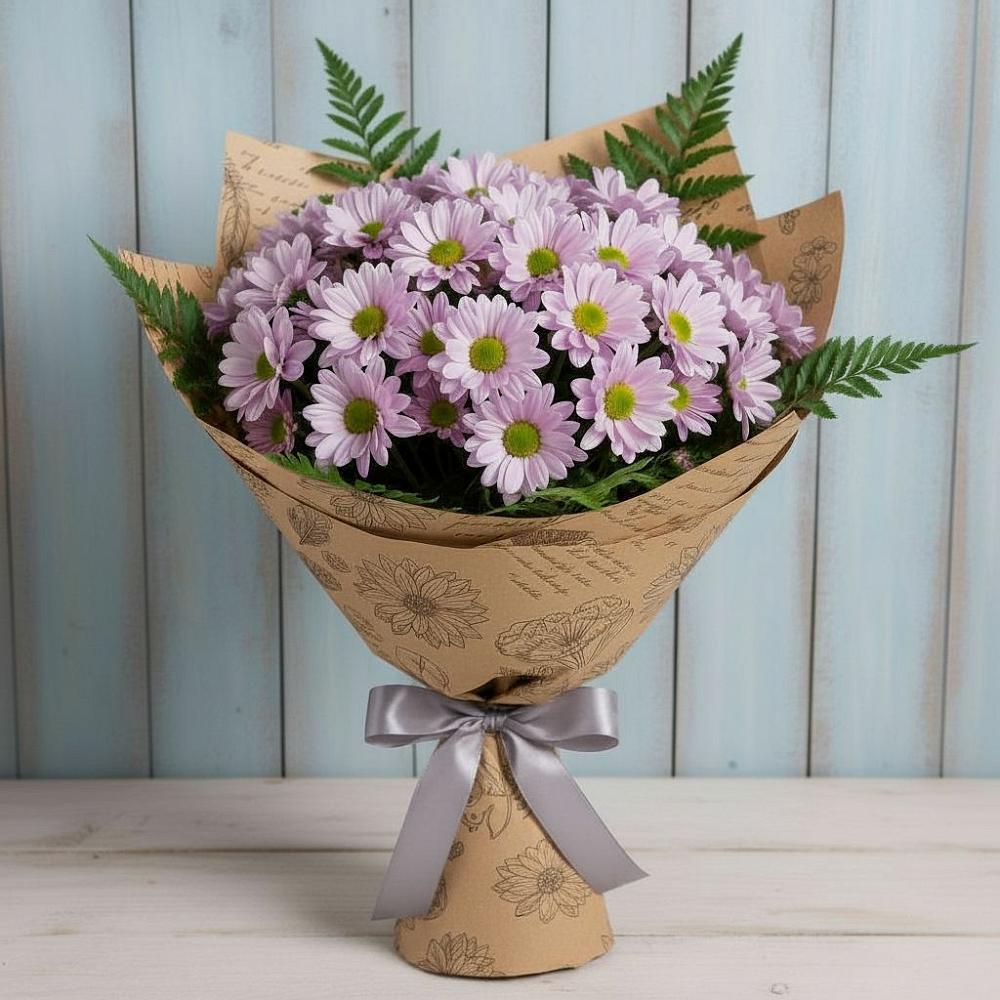 Букет цветов из: Хризантемы в Бугры Ленинградская область