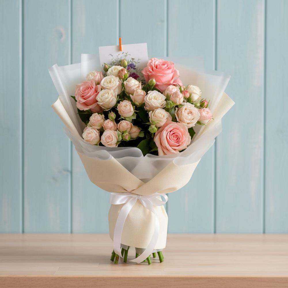 Букет цветов из: Розы в Бугры Ленинградская область