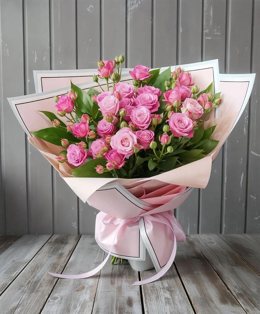 Букет Розовый кустик в Бугры Ленинградская область