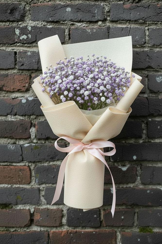 Букет цветов из: Гипсофила в Бугры Ленинградская область