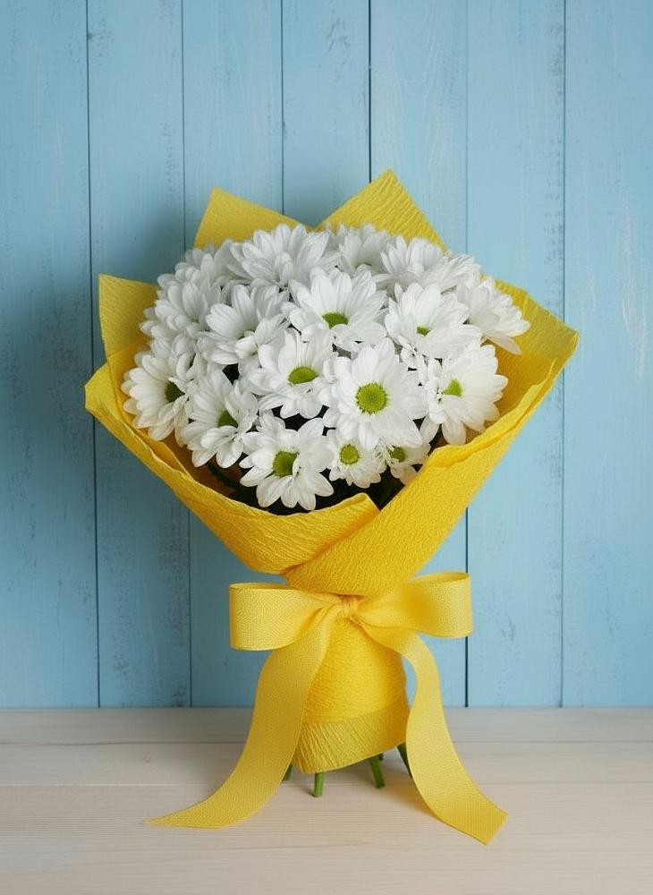 Букет цветов из: Хризантемы в Бугры Ленинградская область