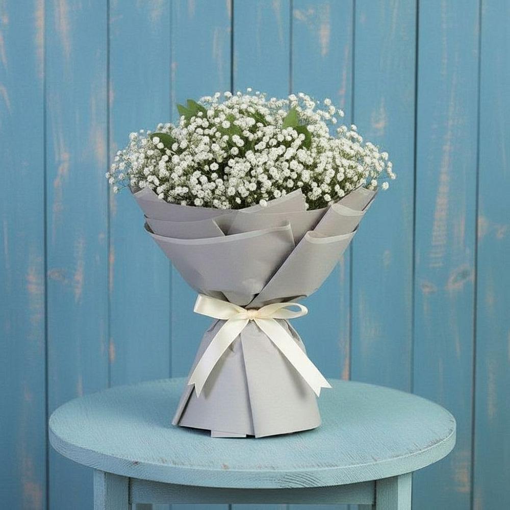 Букет цветов из: Гипсофила в Бугры Ленинградская область