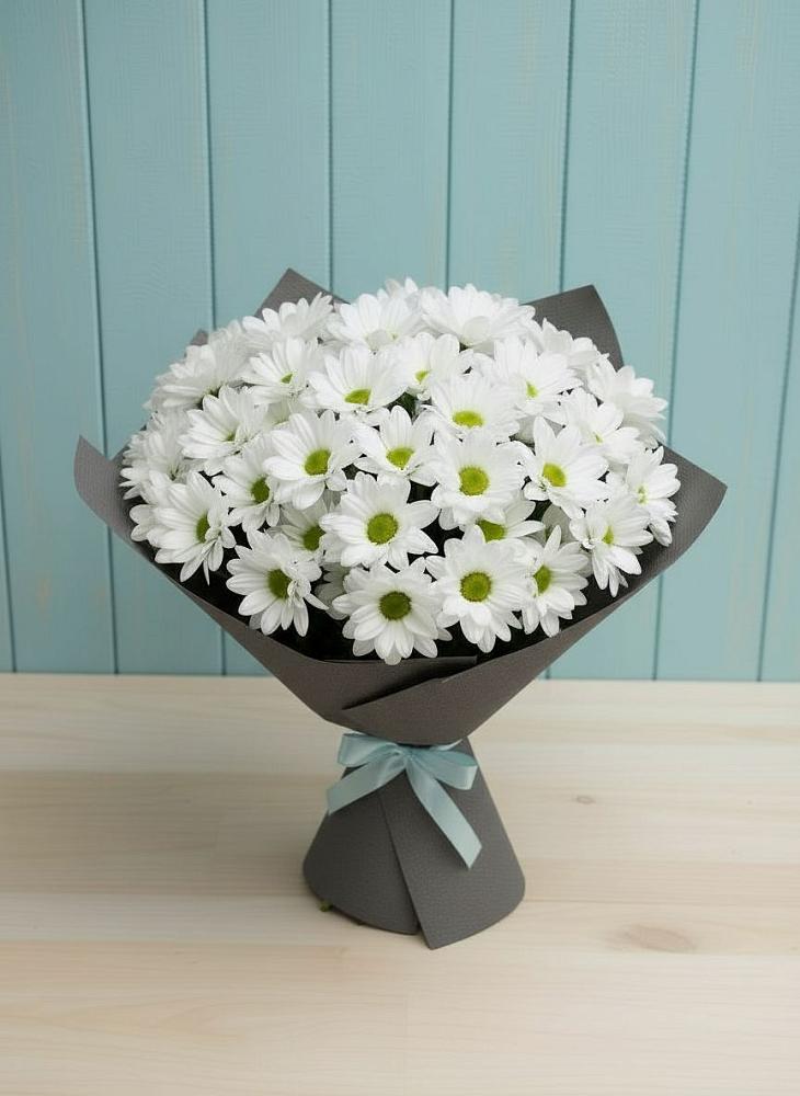 Букет цветов из: Хризантемы в Бугры Ленинградская область