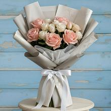 Букет цветов из:  Розы #REPLACE_PRED# Бугры Ленинградская область