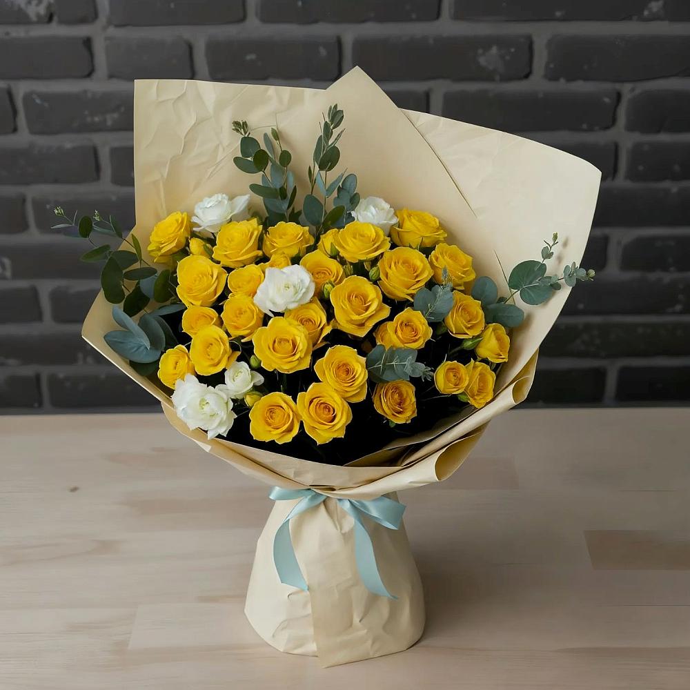 Букет цветов из: Розы в Бугры Ленинградская область