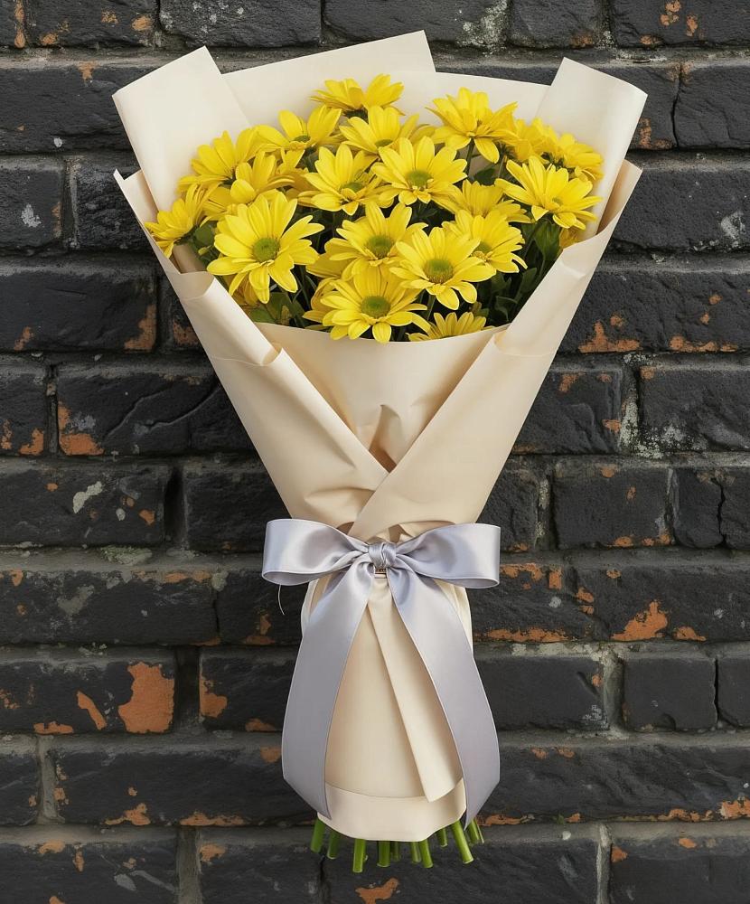 Букет цветов из: Хризантемы в Бугры Ленинградская область