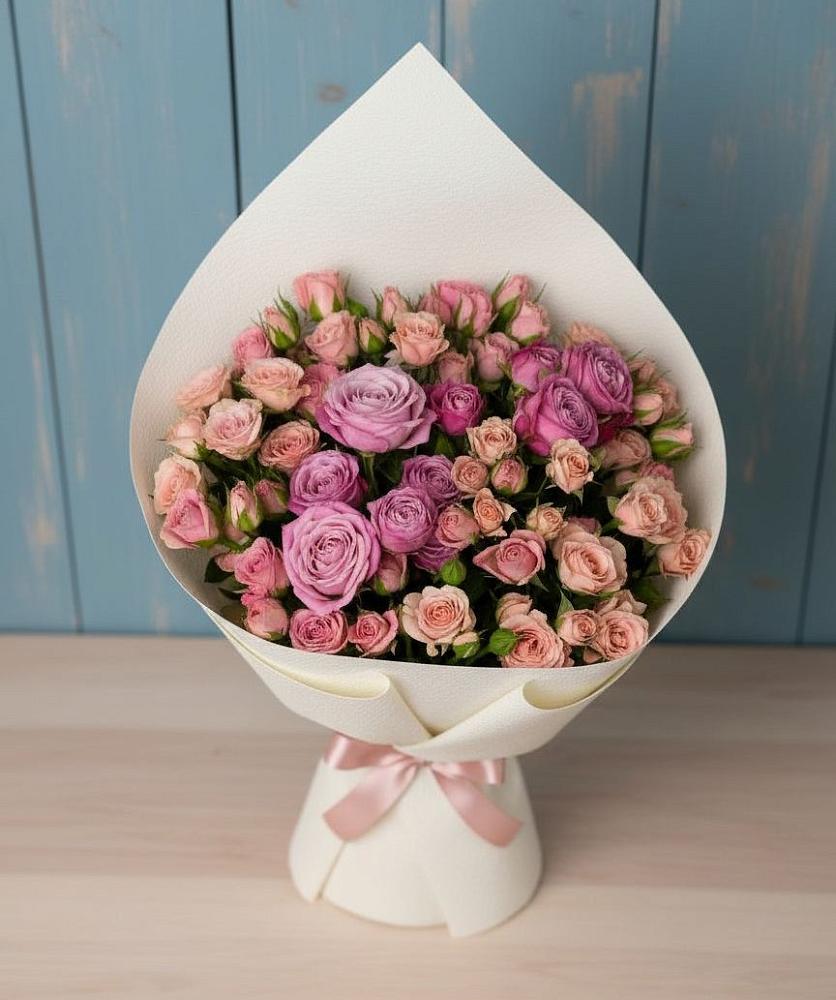 Букет цветов из: Розы в Бугры Ленинградская область