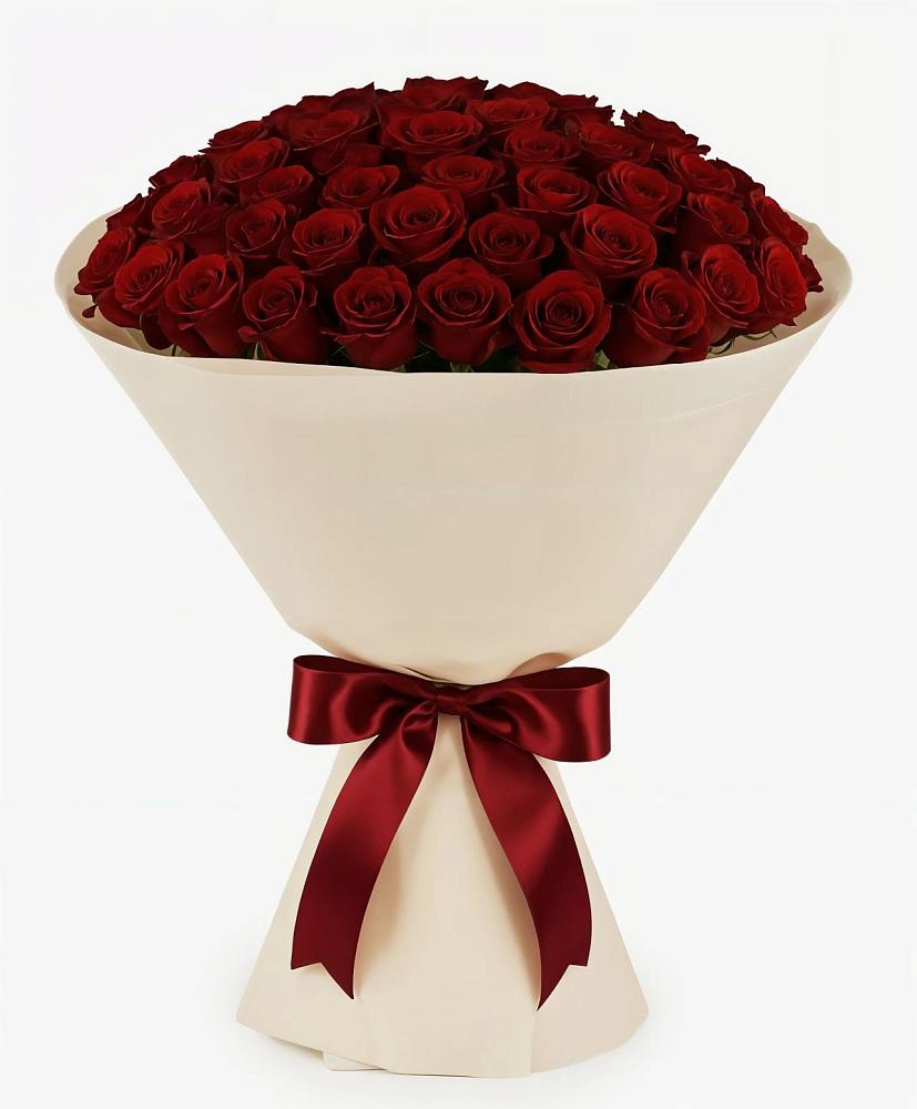 Букет 101 Бордовая роза Блэк Бакарра в Бугры Ленинградская область