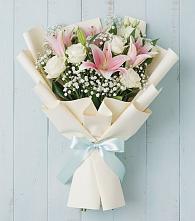 Букет цветов из:  Лилии в Бугры Ленинградская область