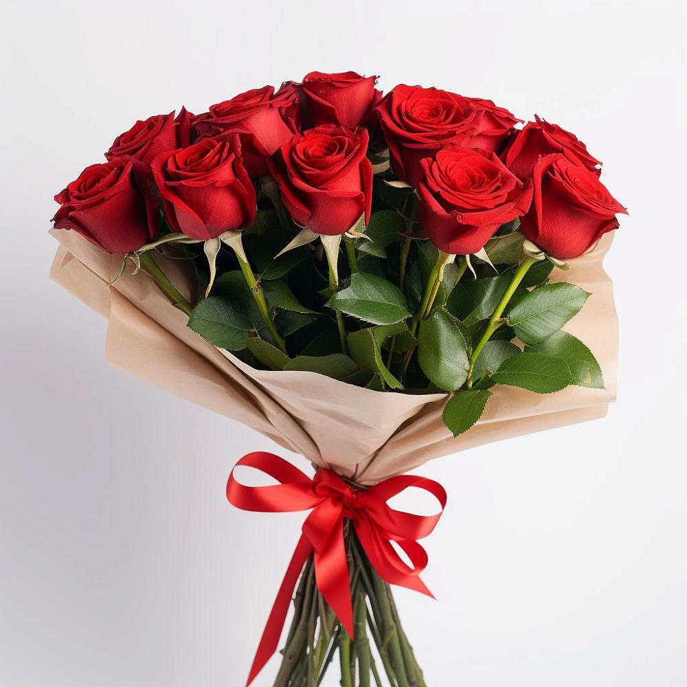 Букет 11 Красных роз Эдлесс Лав в Бугры Ленинградская область