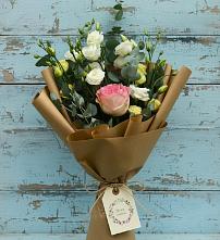 Букет цветов из:  Розы и Лизиантусы #REPLACE_PRED# Бугры Ленинградская область