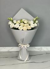 Букет цветов из:  Розы и Лизиантусы в Бугры Ленинградская область